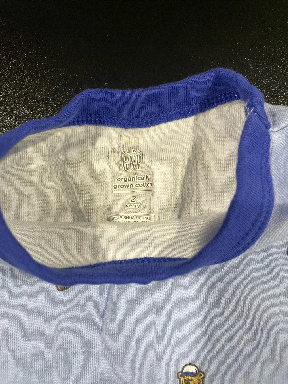 GAP Light Blue Teddy Bear Soccer Short Sleeve Pajama Set Fits 2T 🐻 ⚽️